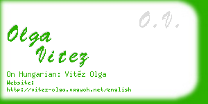 olga vitez business card