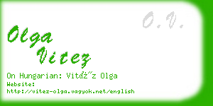 olga vitez business card